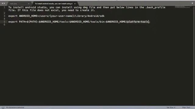 How to install android studio | android sdk and platform tools and ANDROID_HOME in mac смотреть онлайн