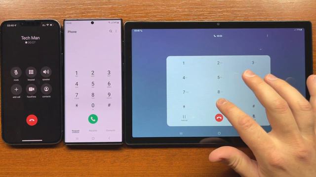 iPhone 13 PM & Samsung S22 Ultra Call Samsung Tab A8. Incoming & Outgoing Calls + Conference Call смотреть онлайн