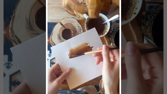 Рисуем с помощью растворимого кофе! Coffee-art! Шаг первый. смотреть онлайн