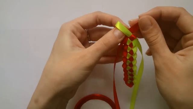 МК оплетения ободка двумя лентами смотреть онлайн