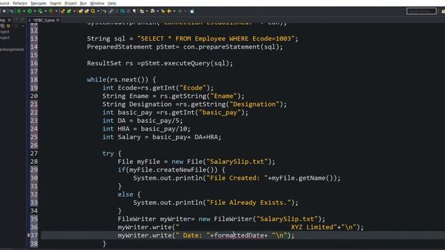 #java #jdbc #SalarySlip Creation of a salary slip for the employees | JDBC | TXT File смотреть онлайн