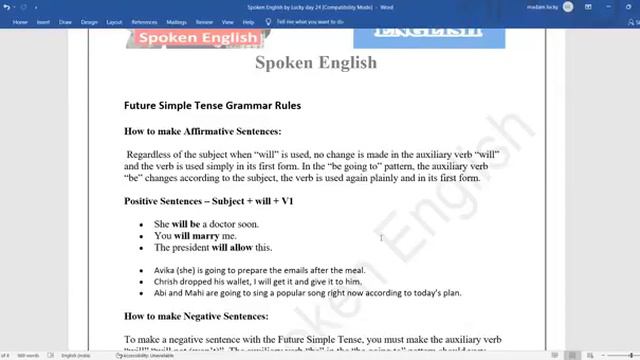 Spoken English Day 24 Simple Future Tense - Structure and Rules with Examples смотреть онлайн