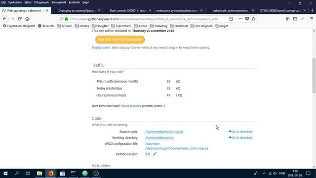 Python oktatás: Django Tárhely Ingyen - Telepítés lépései / Free Django hosting - Project deploy смотреть онлайн