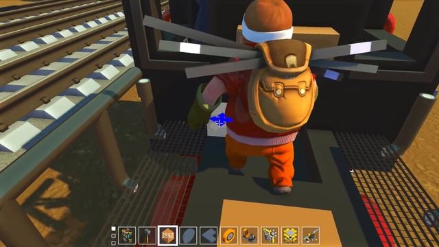 БИТВА: СТРОИМ НАСТОЯЩИЙ ПАРОВОЗ НА ПОРШНЯХ В SCRAP MECHANIC!!! смотреть онлайн
