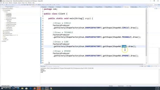 Design and implement Abstract Factory Design Pattern using Java смотреть онлайн