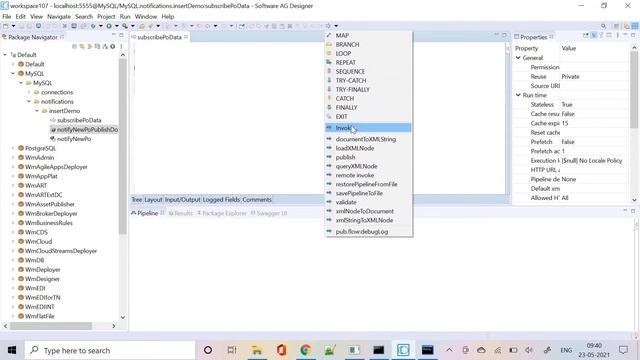 Configuring InsertNotification | JDBC Adapter Notifications | webMethods 10.7 смотреть онлайн