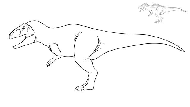 How to Draw Giganotosaurus Giga dinosaur from Jurassic World Dominion movie - Easy Step By Step