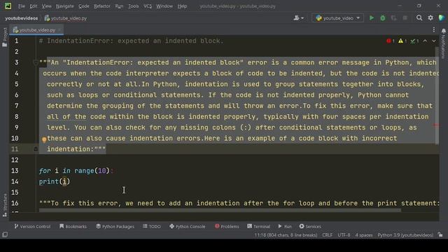 "How to Fix IndentationError: Expected an Indented Block | Python Tutorial" смотреть онлайн