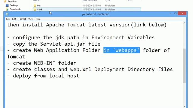 Servlet Environment Setup in Tomcat смотреть онлайн