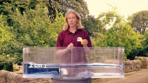JBA Trust hydraulic flume showing how engineered structures affect flow in rivers (full video)