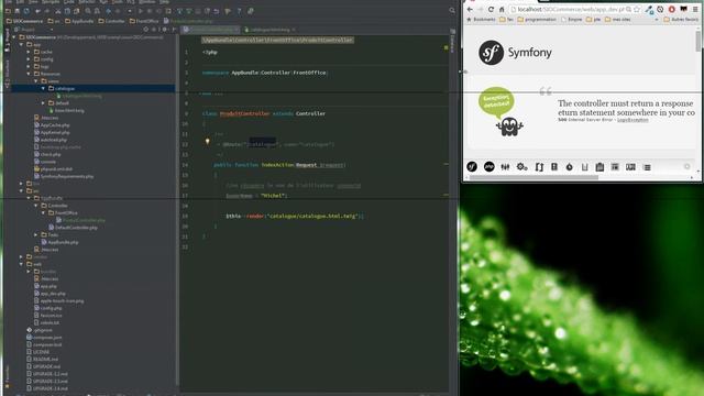 Symfony - 007 - Première page créée avec Symfony routing, controleur, vue смотреть онлайн