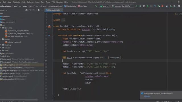 Library to build a table in Android Project with Kotlin смотреть онлайн