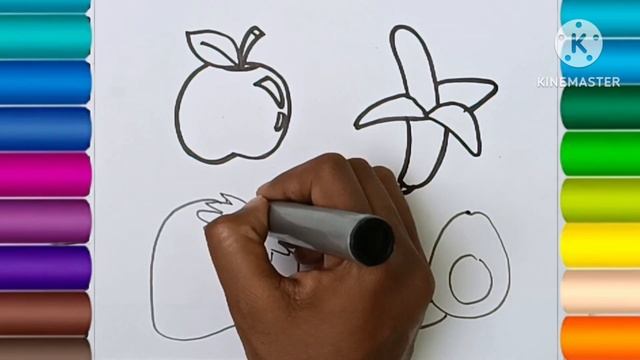 Let's Learn How to Draw Fruits Together | Painting , Drawing , Coloring Tips for Toddlers and Kids смотреть онлайн