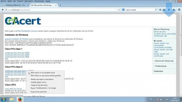 Tutorial: Añadir autoridades certificadoras en el navegador y en Java JDK.