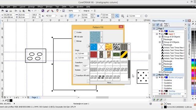 Створення позначень для літологічної колонки у програмі CorelDraw X6 смотреть онлайн