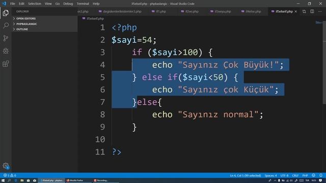 PHP de İF ELSE İF YAPISI смотреть онлайн