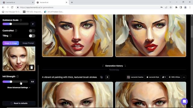 Using Leonardo.ai (image to image) to create oil paintings смотреть онлайн