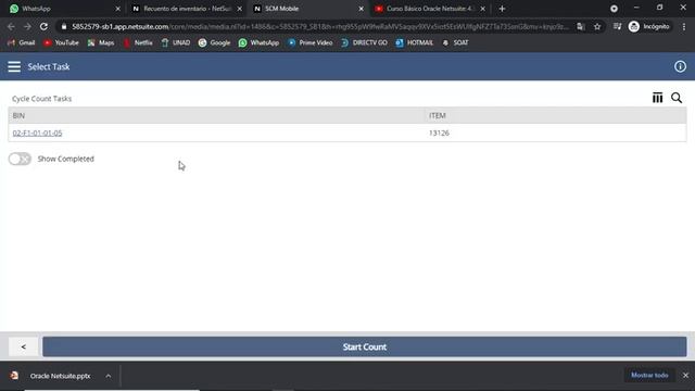 Curso Básico Oracle Netsuite: 4.3-.Recuento de Inventario Programado смотреть онлайн