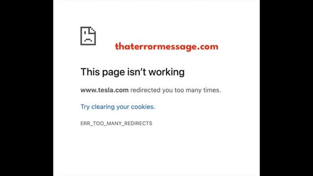ERR_TOO_MANY_REDIRECTS - Tesla.com смотреть онлайн
