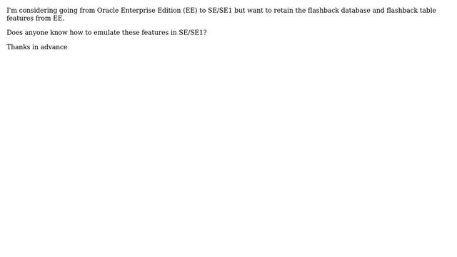Emulating Oracle flashback functionality смотреть онлайн