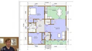 Проект одноэтажного каркасного дома 10 на 10 метров. Построй Себе Дом.