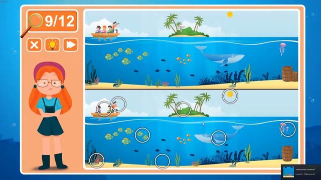 Viki Spotter: Undersea, Level 3 Walkthrough, 1080p/60FPS. смотреть онлайн