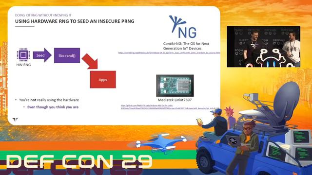 DEF CON 29 - Dan Petro, Alan Cecil - You're Doing IOT RNG - LIVE смотреть онлайн