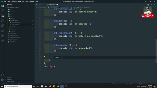 111. Life Cycle Hooks usage in the Vue Composition API - Vue js 3 | Vue 3. смотреть онлайн