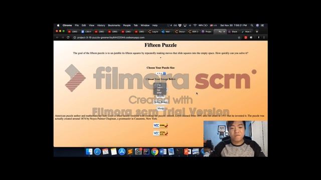 Project #3 (Video 3) - Fifteen Puzzle - By Chau Mai смотреть онлайн