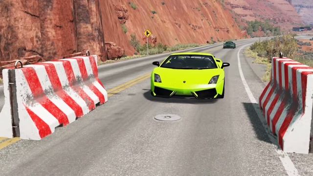 Cars VS Bollards - BeamNG Drive