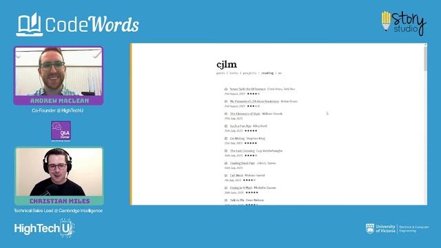 CodeWords Q&A Corner featuring Christian Miles: Technical Sales Lead at Cambridge Intelligence смотреть онлайн