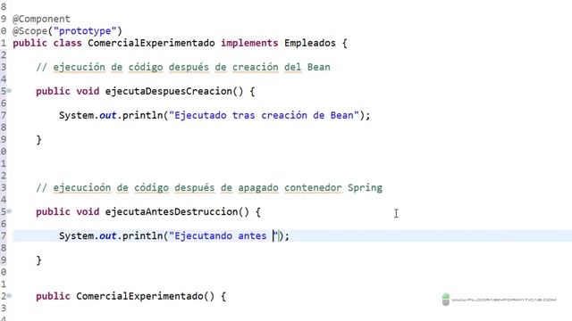 Curso Spring. Java Annotations VIII. @PostConstruct y @PreDestroy. Vídeo 22 смотреть онлайн
