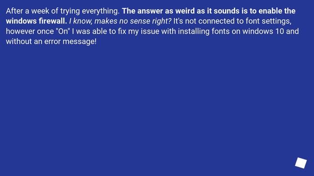 Unable to install fonts on Windows 10 смотреть онлайн