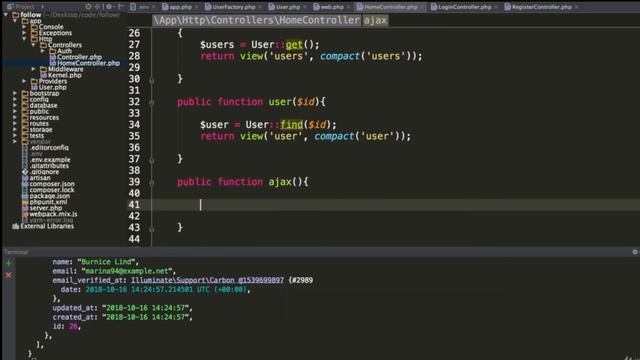 Laravel follow full course - 3 Setting Controller смотреть онлайн