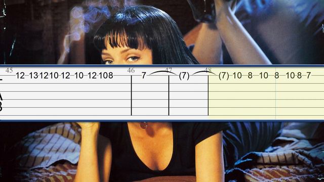 Pulp Fiction Soundtrack Guitar Tab Tutorial смотреть онлайн