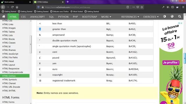 HTML entities смотреть онлайн