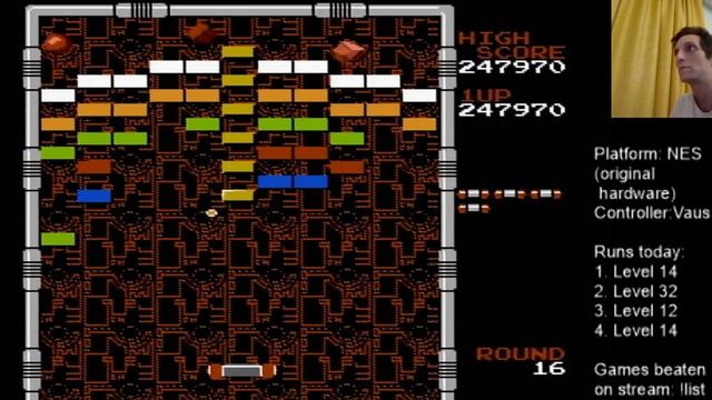 Highlight: NES Arkanoid (NTSC) to level 28, warpless смотреть онлайн