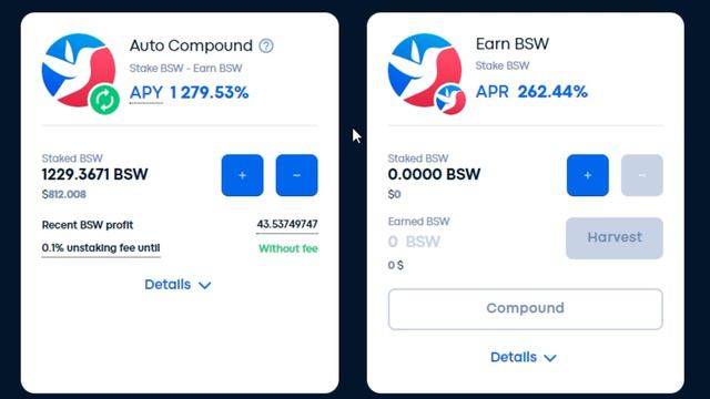 1300% в ГОД на BISWAP - Где ВЫГОДНЕЙ ФАРМИТЬ BSW - Auto Compound или Manual Compound ? смотреть онлайн