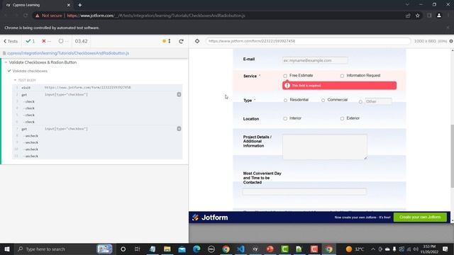 Cypress tutorial 12 - How to Automate Checkboxes and Radio Buttons смотреть онлайн