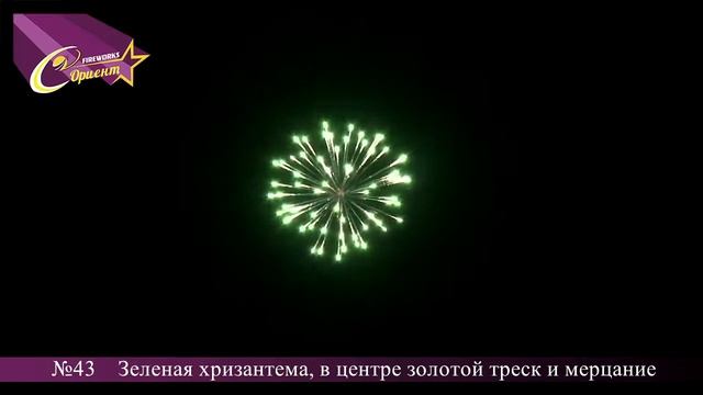 Зеленая хризантема, в центре золотой треск и мерцание №43 смотреть онлайн