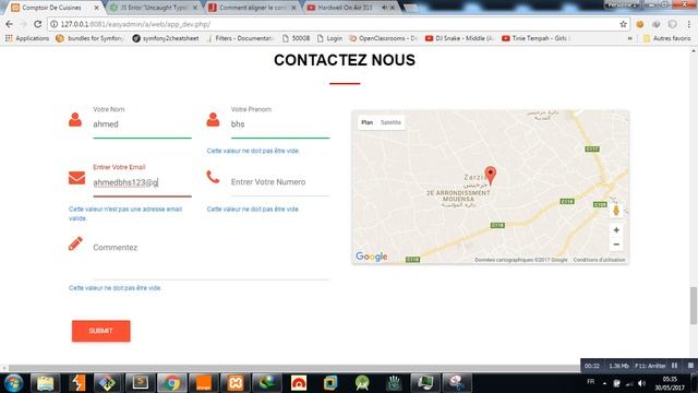 Contact form with Symfony and Ajax смотреть онлайн