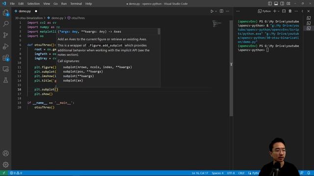 OpenCV Python Otsu Binarization
