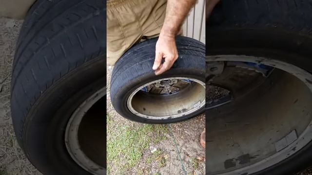 Patch nail hole in a tire from outside. patch kit flat tire DIY. Patch on the road emergency fix смотреть онлайн