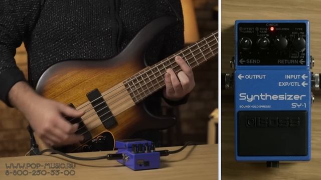 Гитарная педаль BOSS SY-1 с эффектом синтезатора (подходит и для бас-гитары) смотреть онлайн