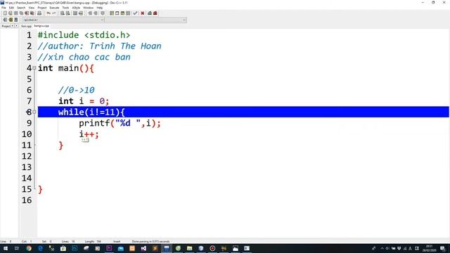 Lập trình C - Vòng lặp while và ví dụ đơn giản смотреть онлайн