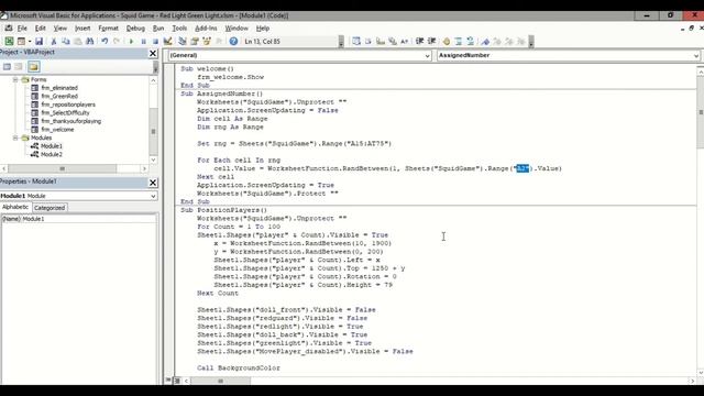Excel VBA Squid Game (Red Light, Green Light) смотреть онлайн