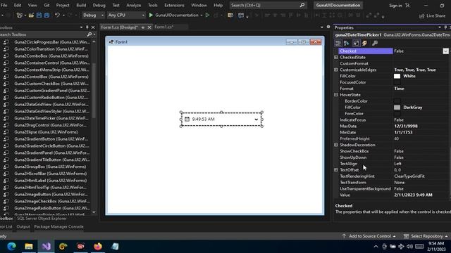 Guna UI2 DateTime Picker Control смотреть онлайн