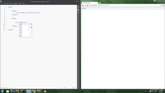 HTML Entities смотреть онлайн