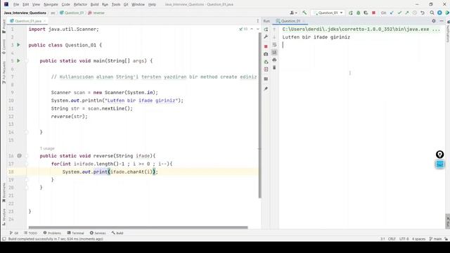 JAVA QUESTION - 1 (Reverse - İfadeyi ters cevirme islemi) смотреть онлайн
