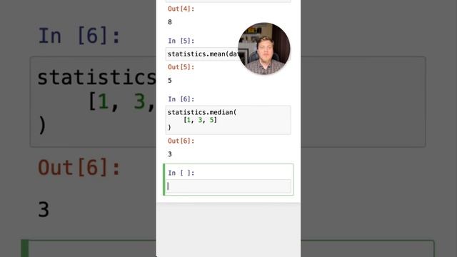 Помощники mean и median high / low из модуля statistics в #Python #SurenPyTips смотреть онлайн